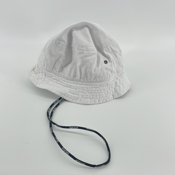 Ser.O.Ya Washed Denim Bucket Hat in White A19 - Picture 3 of 6